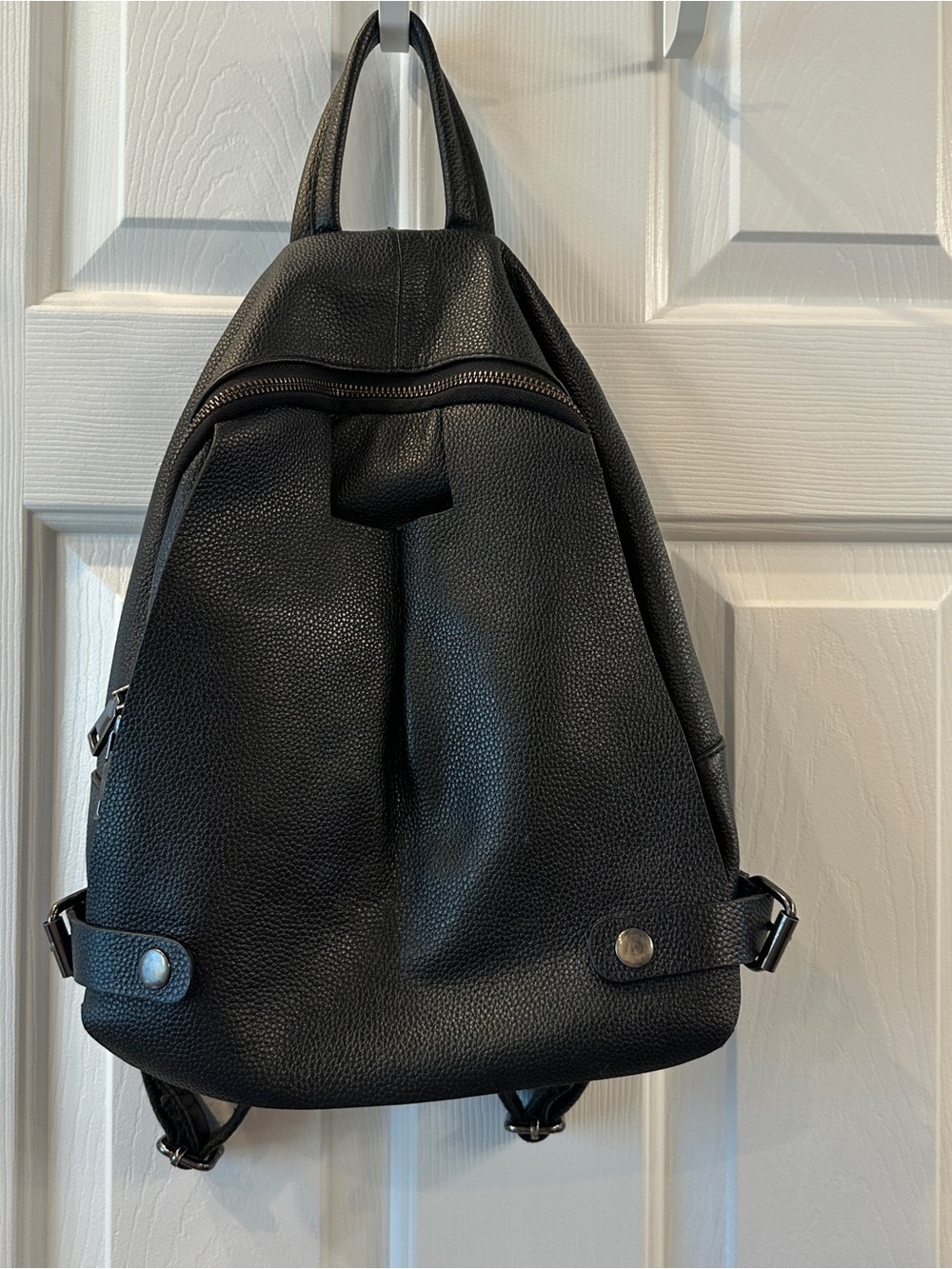 Black Leather Backpack